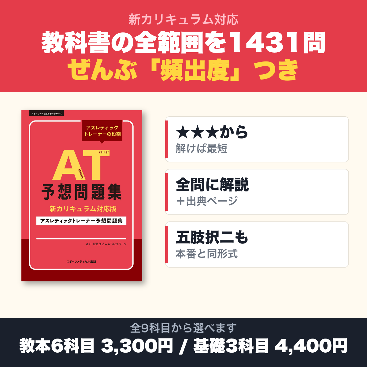 教科書の全範囲を1431問・全問に頻出度つき