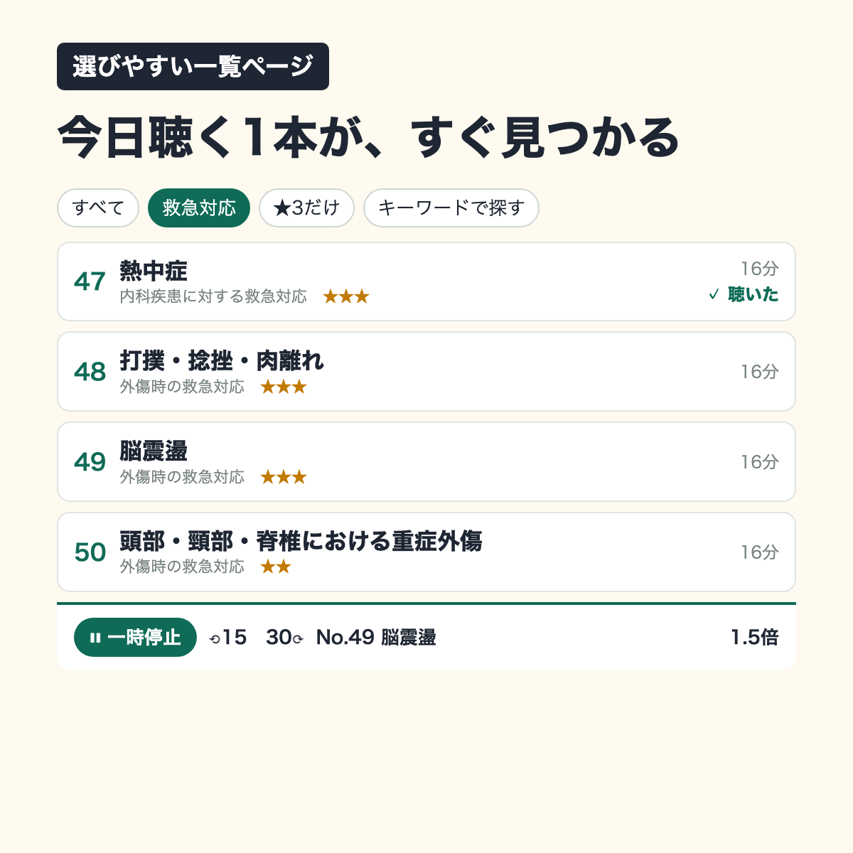 選びやすい一覧ページ